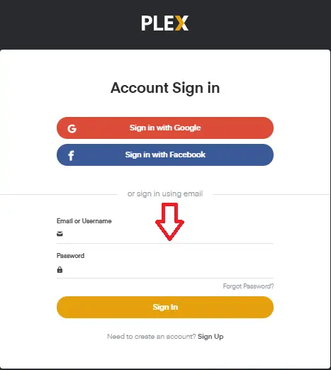 登錄Plex