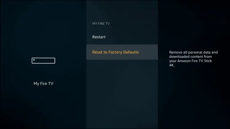 Firestick 設置菜單