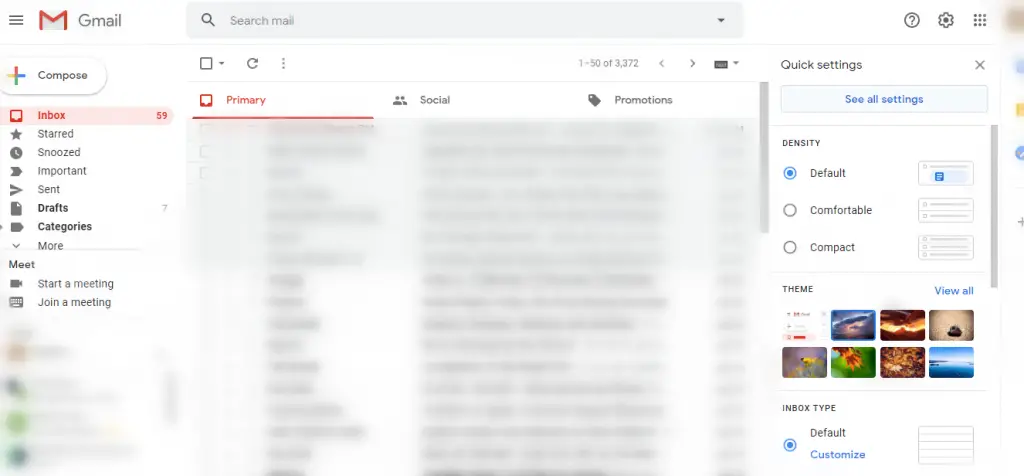 選擇查看所有設置以更改 Gmail 上的顯示名稱 