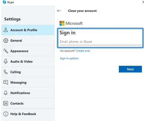 登錄 Microsoft 帳戶 - 如何刪除 Skype 帳戶