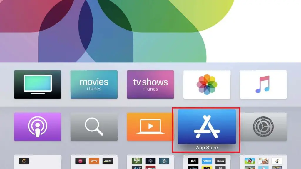 打開 Apple TV App Store