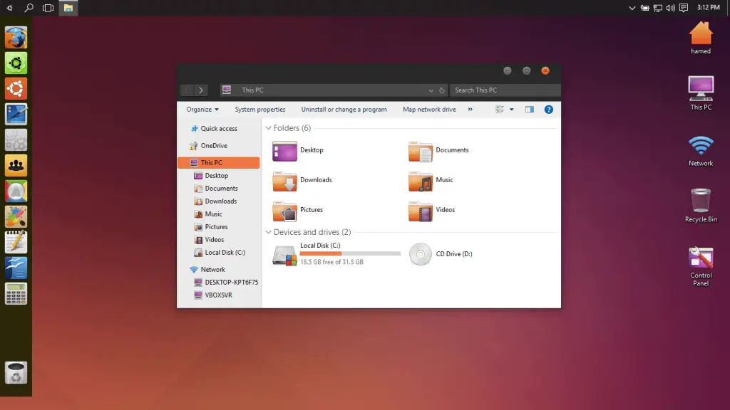 Ubuntu SkinPack：Windows 10 主題