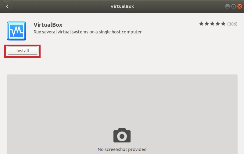 Ubuntu 上的 VirtualBox 使用軟件管理器