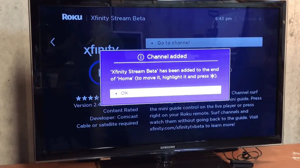Xfinity Stream 添加