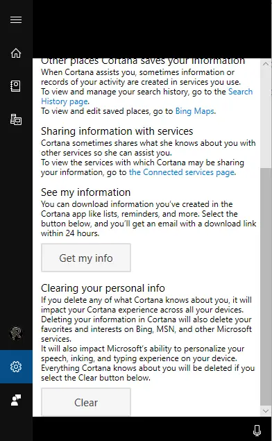 阻止 Cortana 保存搜索歷史記錄