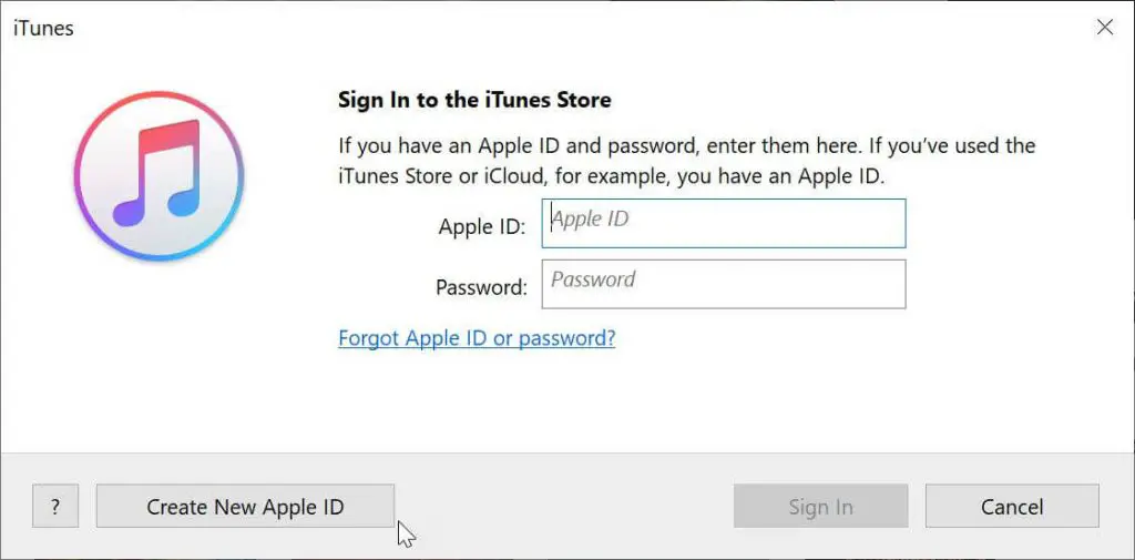 使用 Apple ID 登錄 iTunes