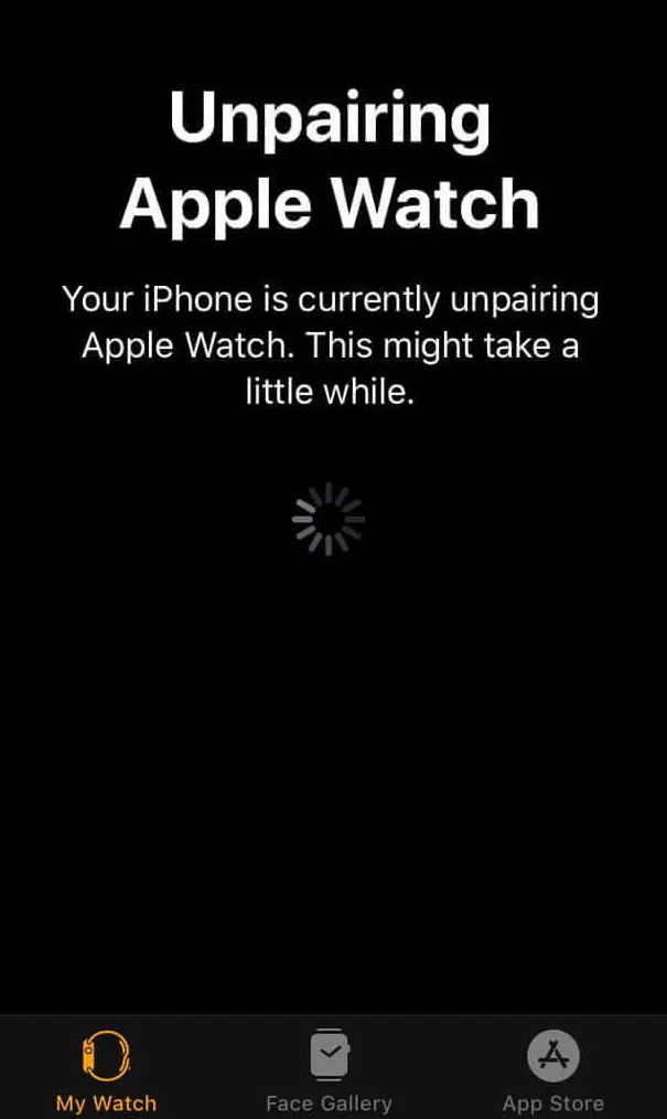 取消 Apple Watch 與 iPhone 的配對
