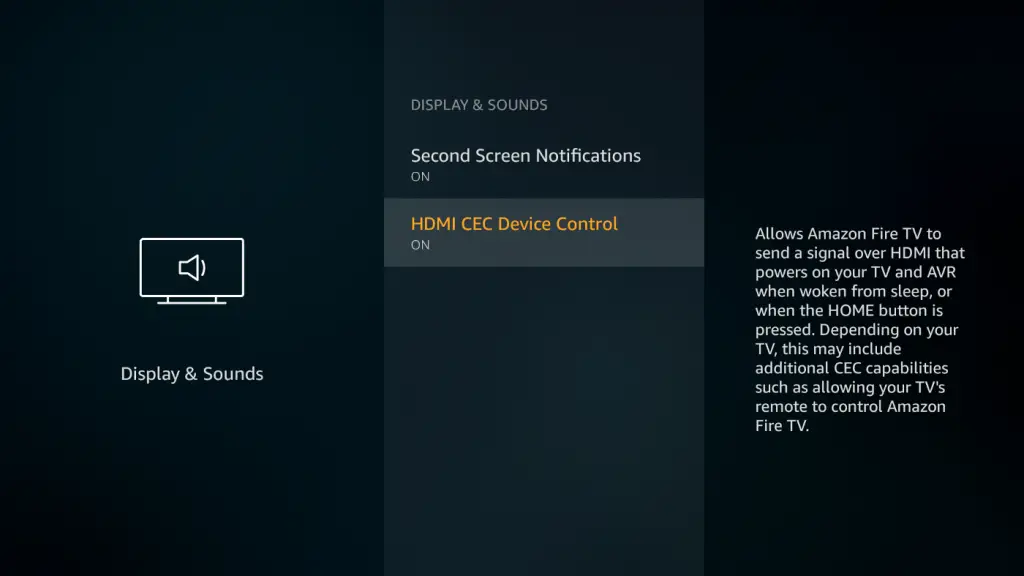 HDMI CEC 設備控制開啟