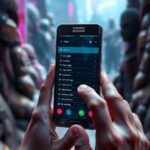 Samsung-smartphone-user-interacting-with-One-UI-settings