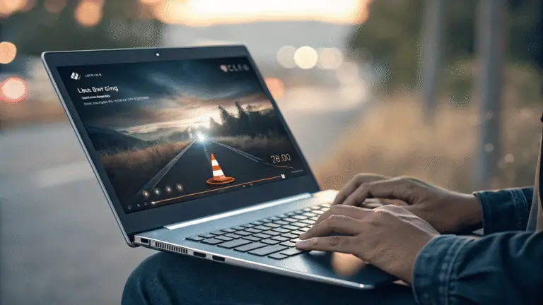 Captura de tela do gesto de reprodução quadro a quadro do VLC media player