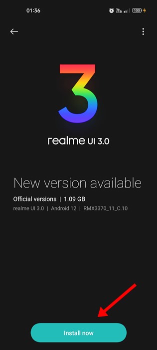 安裝Android更新
