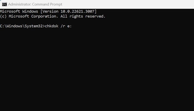 chkdsk /re：