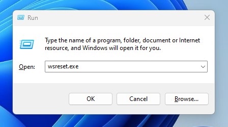 清除Microsoft商店緩存