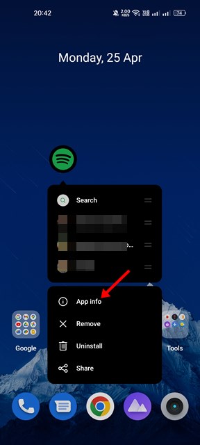 強制停止Spotify應用程序