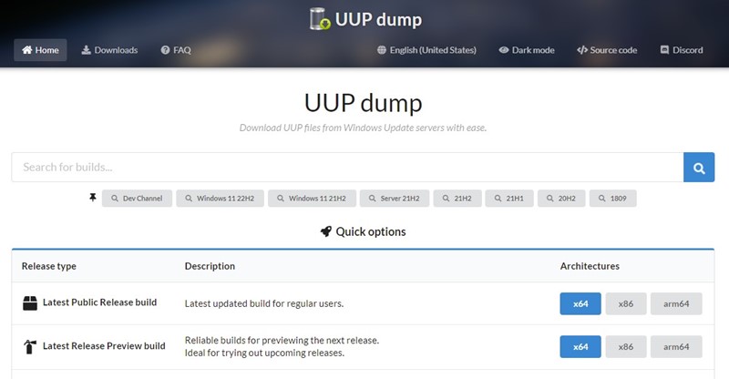 UUP轉儲下載Windows 11 ISO