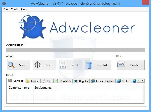 AdwCleaner的界面