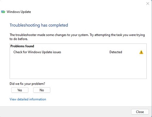運行Windows更新故障排除器