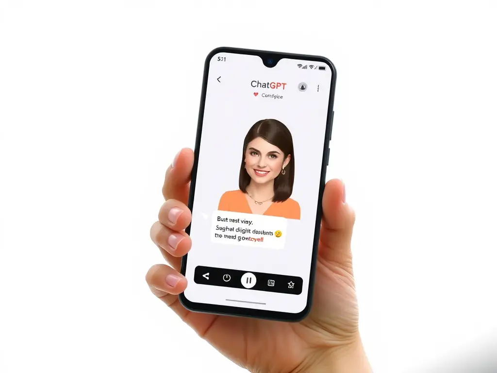 Android手機螢幕上的ChatGPT介面