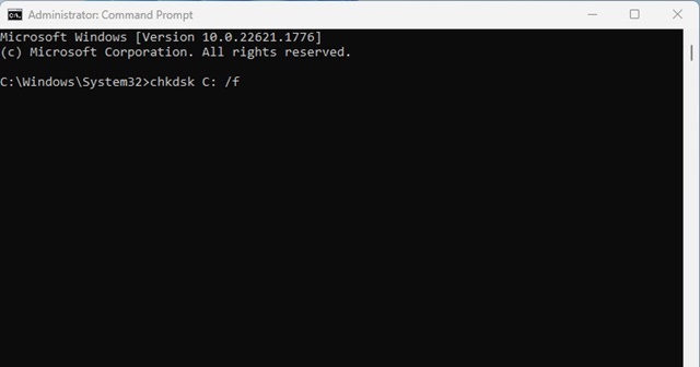 chkdsk c： /f