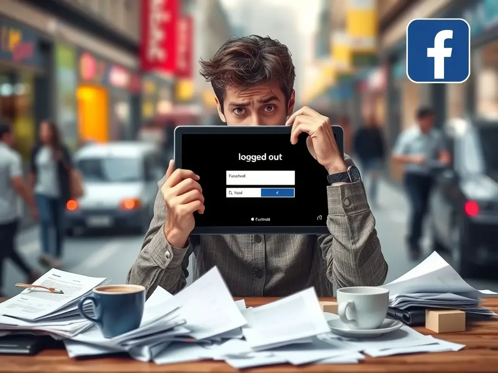 facebook 隨機登出 時的困惑面孔