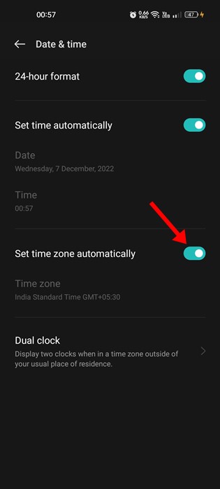 更正您的Android的數據和時間
